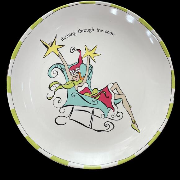 Rosanna Santa Baby Salad Plates Set of 4 Christmas Dishes Whimsical Kitschy READ - Picture 4 of 14